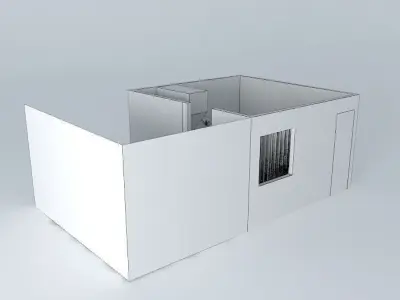 live house with bars on windows Free 3D model