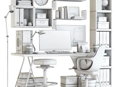 Office workplace 61 3D model