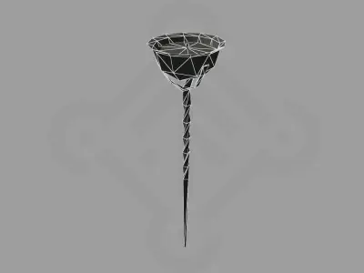 Viking Lamp  Oseberg Low-poly 3D model