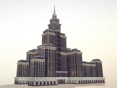 MSK Building 24 Triumph Palace Low-poly 3D model