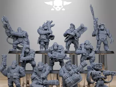 Orkaz Team Fighters 3D print model