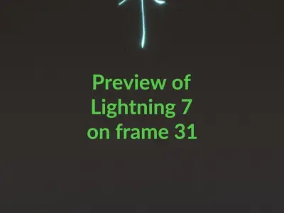 Animated Lightning v7 Low-poly 3D model