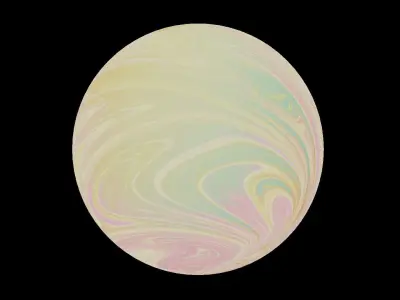 HDR Panoramic Sky - 6  Alien FLUID ART Low-poly 3D model