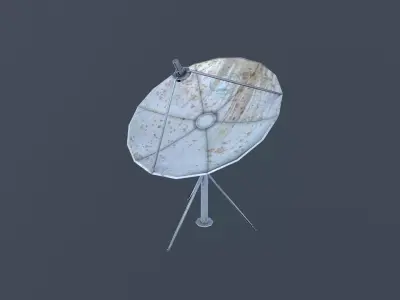 Rusted Satellite Low-poly 3D model