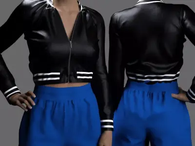 MS 2-in-1 Female Bomber Jackets - G8F and G9 3D model