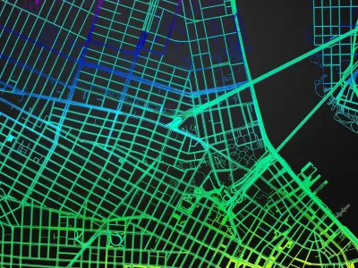 Streets and roads Washington USA  3D model