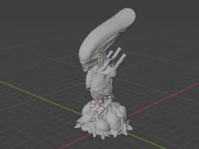 Alien with Eggs 3D Model 3D print model
