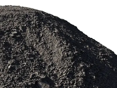 A mountain of asphalt Low-poly 3D model