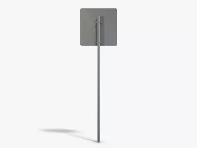 Bus Stop Sign Low-poly 3D model purchase