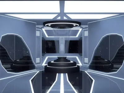 Sci Fi Room Low-poly 3D model shop
