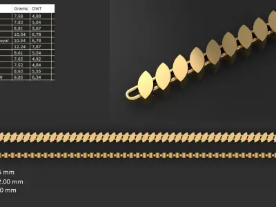16 PIECES LIGHT WEIGHT LINK CHAIN FOR GIRLS  3D print model