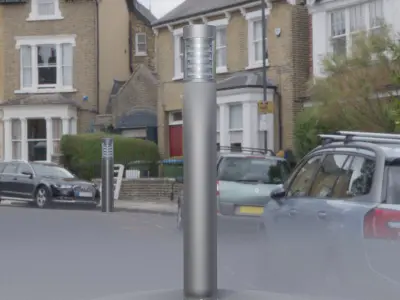 Low-Poly Basic Light Column 16 - Street Light Set-9 Low-poly 3D model