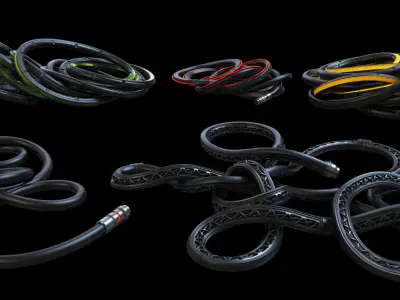 Cables and Wires floor set 3D model