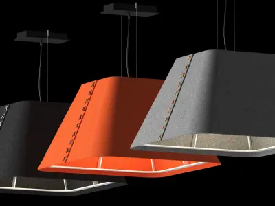 BuzziSpace BuzziShade Square Ceiling Lamp 3D model
