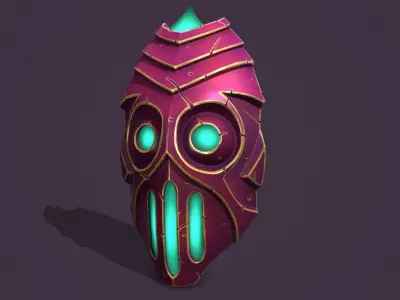 Lava mask Low-poly 3D model