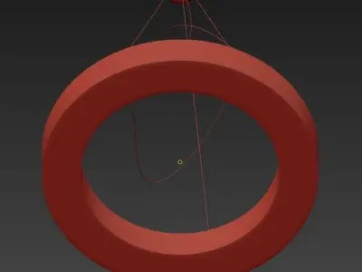 SATURN pendant light with circular shape 3D model