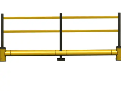 Flex impact traffic safety barrier Low-poly 3D model