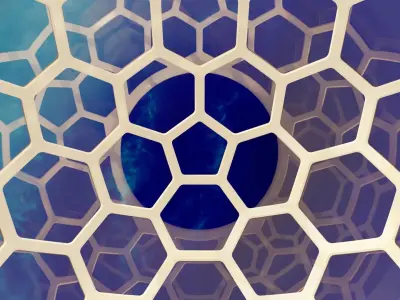 Glass dome with hexagon windows 3D model