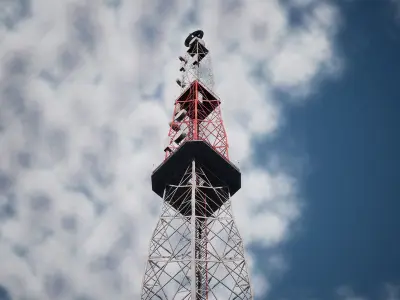Modular Radio Tower 26 Assets Low-poly 3D model