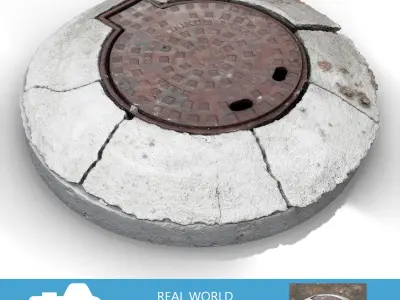 Sewer Manholes 3D Model Pack