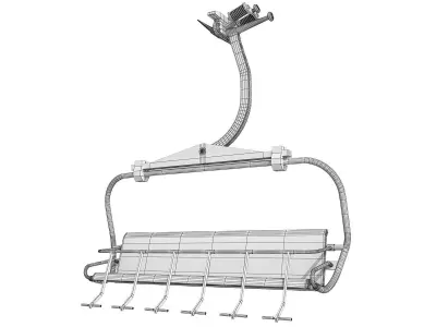 Skis Chairlift 3D model