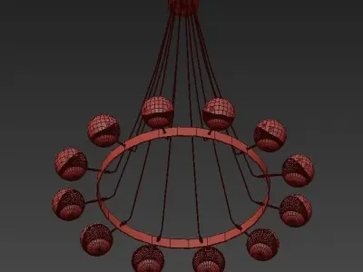Impressive Italian Chandelier 3D model