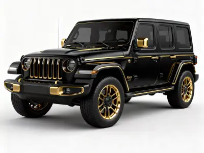 Luxury Gold and Black Off-Road Jeep 3D Model V01 Low-poly 3D model