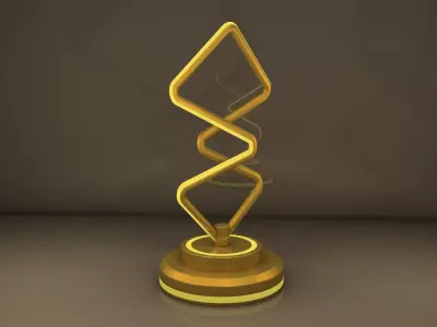 Gold Lamp 3D model
