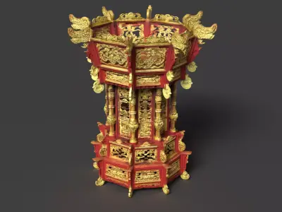 Chinese Palace Lantern  3D model 8