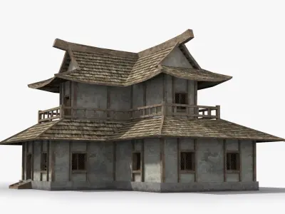 12 Ancient house Collection 3D Model Pack