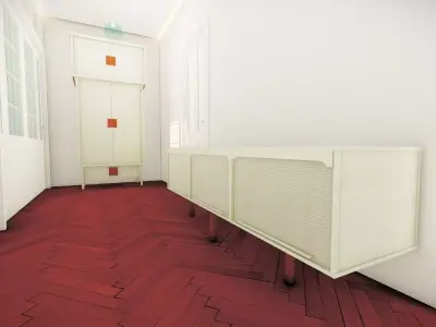 Closettes Low-poly 3D model