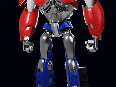 Optimus Prime Transformers Prime Character Rig Low-poly 3D model