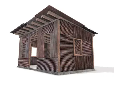 Metal Plates Shed 2 Low-poly 3D model