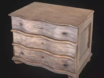 Vintage Wooden Furniture Collection 3D Model Pack