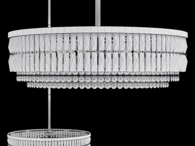 Restoration Hardware PORTIA CRYSTAL LARGE PENDANT Silver 3D model