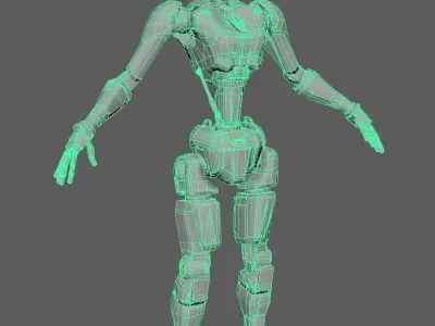 Humanoid Robot GSR050 Low-poly 3D model