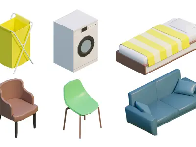 Furniture FREE Free low-poly 3D model