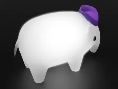 Indirect lighting of tapir 3D model