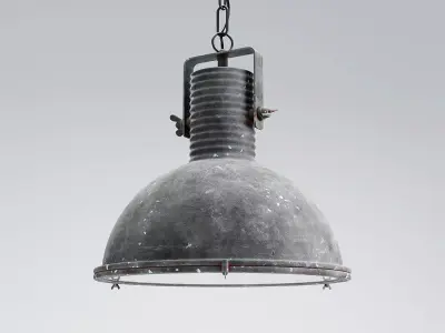 Old Hanging Table Lamp Dirty and Rusted 3D model