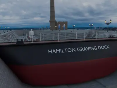 Hamilton Graving Dock titanic era 3D model