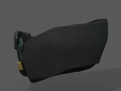 Gas mask respirator scifi futuristic  Low-poly 3D model 14