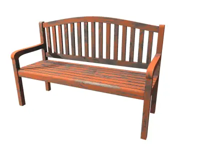 bench for sitting Low-poly 3D model