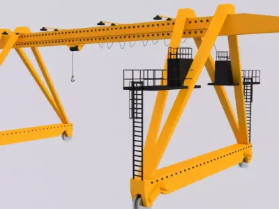 3D model Gantry Crane Collection 3D model