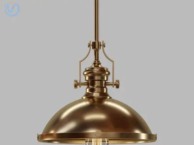 light-08 industrial pendant light with copper finish 3D model