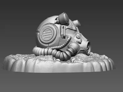 Fallout Helmet Scene 3D print model