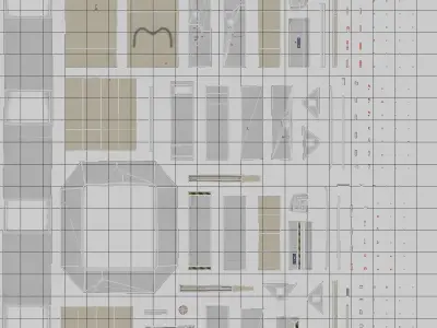 Space Station Interior Low-poly 3D model
