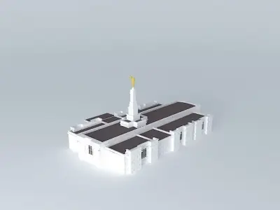 LDS. Templo Mormon, Montréal Québec Temple 86 th. operating. Free 3D model