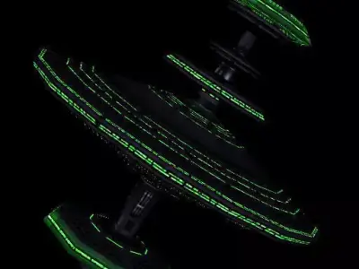 3DRT - Space Stations Pack Light Low-poly 3D model