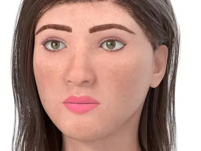  Indah Female Woman Head Rig Maya 