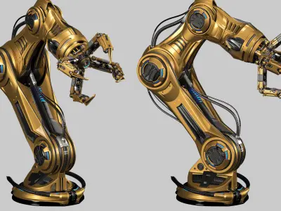 Robotic Arm 6 - Rigged 3D model